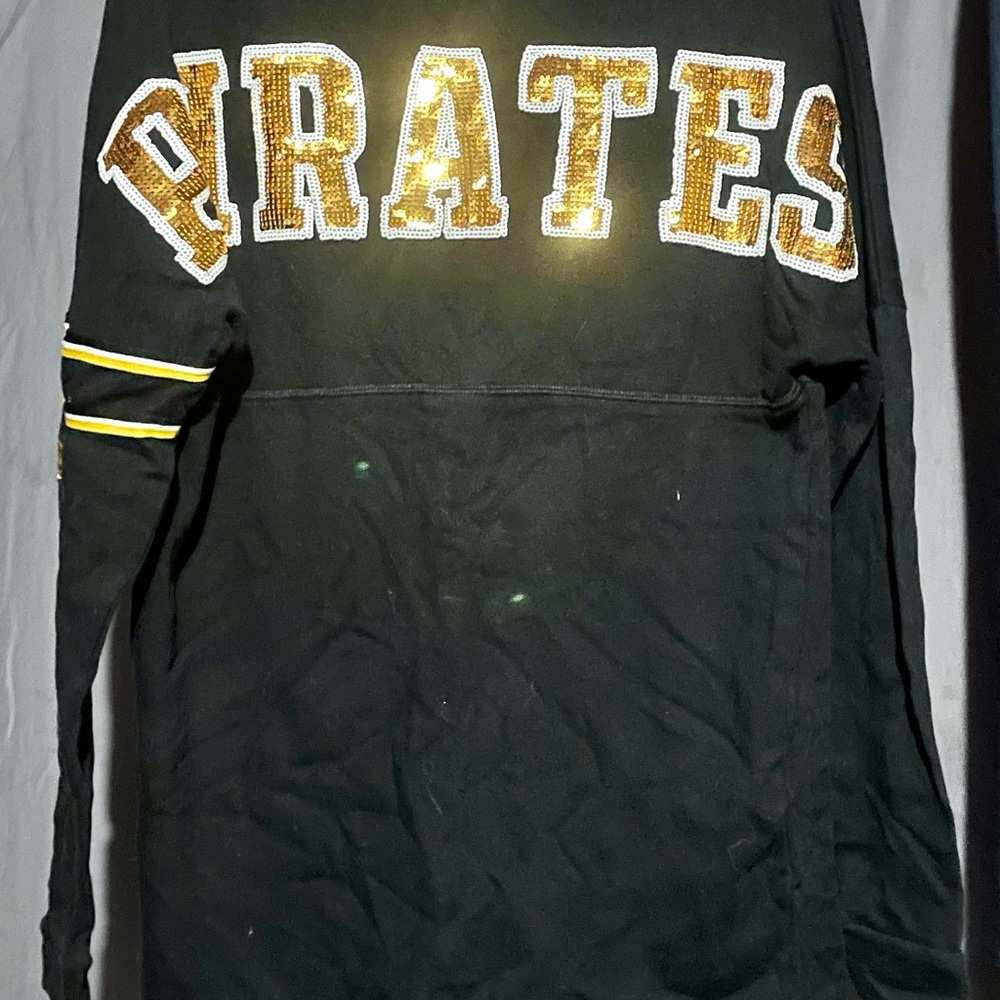 VS PINK Black Pirates BLING Long Sleeve Shirt